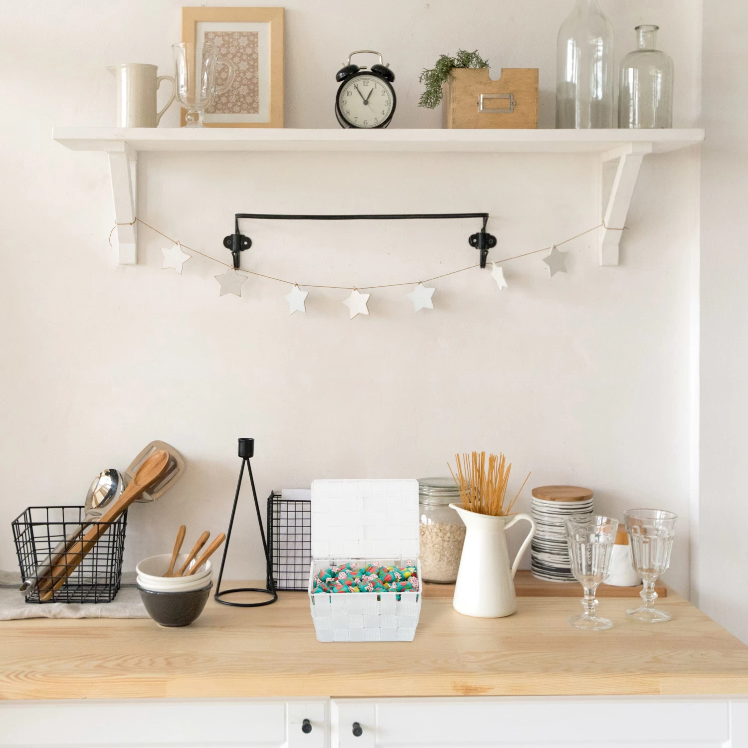 1 X Aufbewahrungskorb In Weiß - (B)19,5x (H)10,5 X (T)14,5 Cm 2 1 X Aufbewahrungskorb In Weiß - (B)19,5x (H)10,5 X (T)14,5 Cm – Bild 2