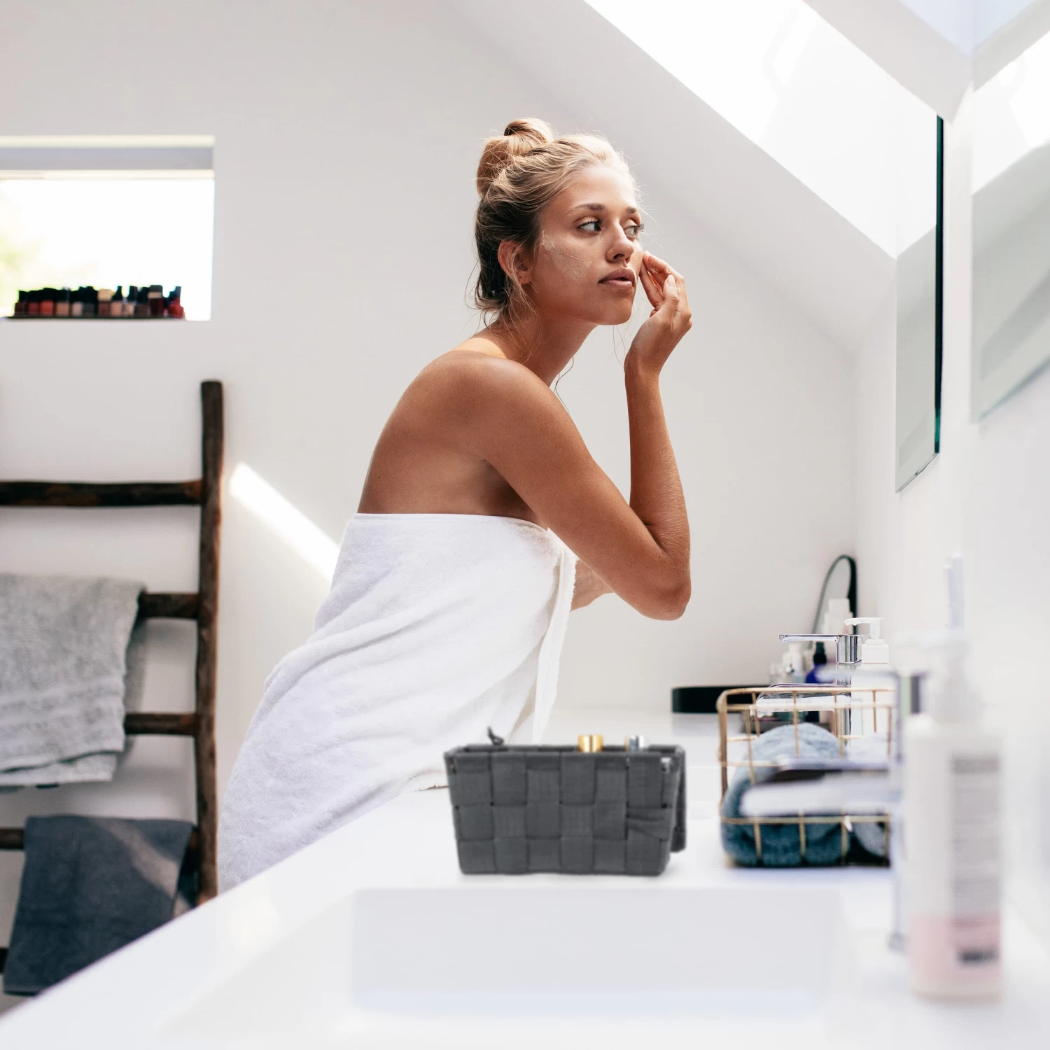 1 X Aufbewahrungskorb In Weiß - (B)19,5x (H)10,5 X (T)14,5 Cm 3 1 X Aufbewahrungskorb In Weiß - (B)19,5x (H)10,5 X (T)14,5 Cm – Bild 3