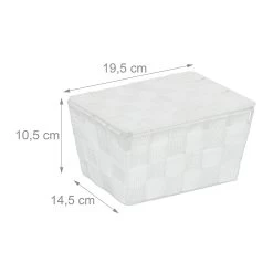 1 X Aufbewahrungskorb In Weiß - (B)19,5x (H)10,5 X (T)14,5 Cm 11 1 X Aufbewahrungskorb In Weiß - (B)19,5x (H)10,5 X (T)14,5 Cm -Relaxdays relaxdays 1 x aufbewahrungskorb in weiss b 19 5x h 10 5 x t 14 5 cm 3