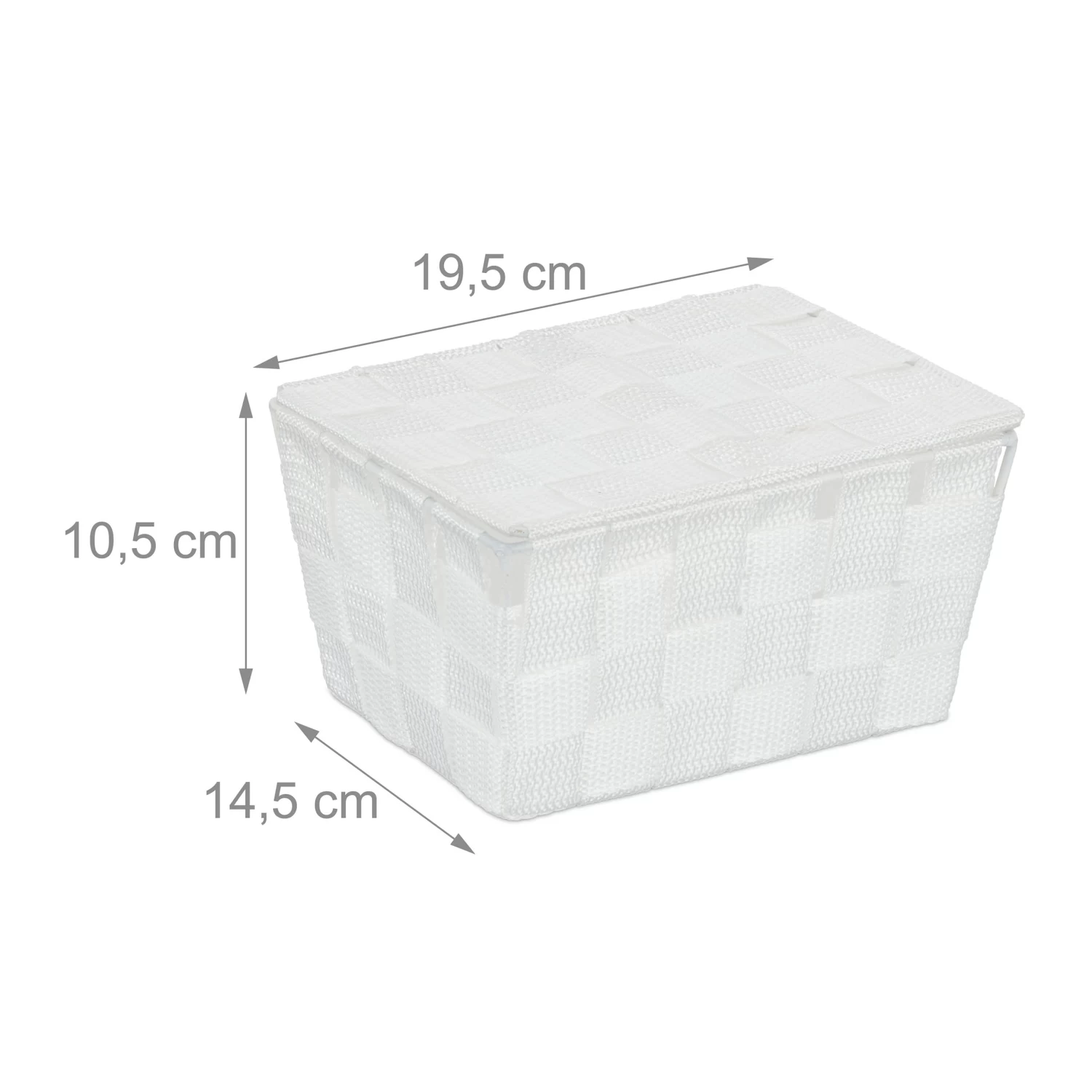 1 X Aufbewahrungskorb In Weiß - (B)19,5x (H)10,5 X (T)14,5 Cm 4 1 X Aufbewahrungskorb In Weiß - (B)19,5x (H)10,5 X (T)14,5 Cm – Bild 4