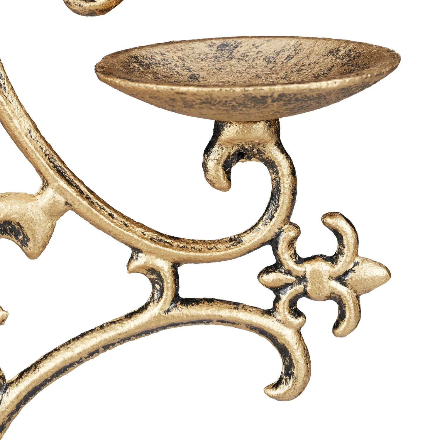 1 X Kerzenständer In Gold - (B)23x (H)28,5 X (T)7,5 Cm 7 1 X Kerzenständer In Gold - (B)23x (H)28,5 X (T)7,5 Cm – Bild 7