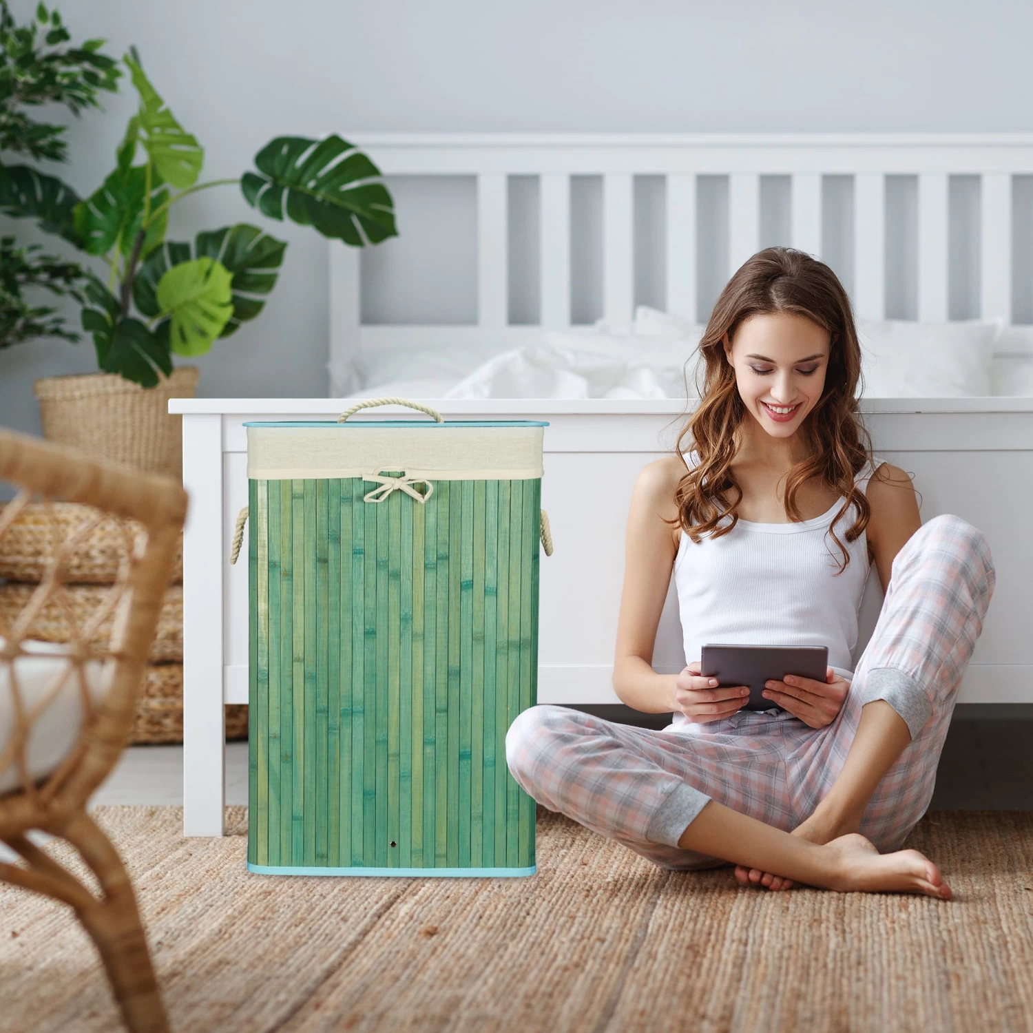 1 X Wäschekorb In Braun - (B)43,5 X (H)65,5 X (T)33,5 Cm 5 1 X Wäschekorb In Braun - (B)43,5 X (H)65,5 X (T)33,5 Cm – Bild 5