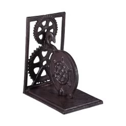 10 X Buchstütze "Steuerrad" In Braun - (B)13 X (H)16 X (T)10 Cm