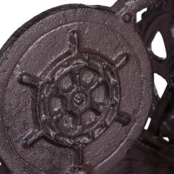 10 X Buchstütze "Steuerrad" In Braun - (B)13 X (H)16 X (T)10 Cm -Relaxdays relaxdays 10 x buchstutze steuerrad in braun b 13 x h 16 x t 10 cm 5