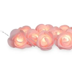 10x Rosenlichterkette In Rosa - (L)3,3 M -Relaxdays relaxdays 10x rosenlichterkette in rosa l 3 3 m 5
