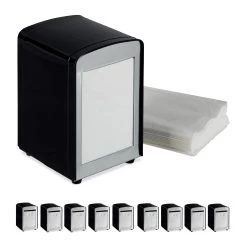 10x Serviettenspender In Schwarz -Relaxdays relaxdays 10x serviettenspender in schwarz 7