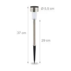 10x Solarleuchte "Farbwechsel" In Silber 10 10x Solarleuchte "Farbwechsel" In Silber -Relaxdays relaxdays 10x solarleuchte farbwechsel in silber 3