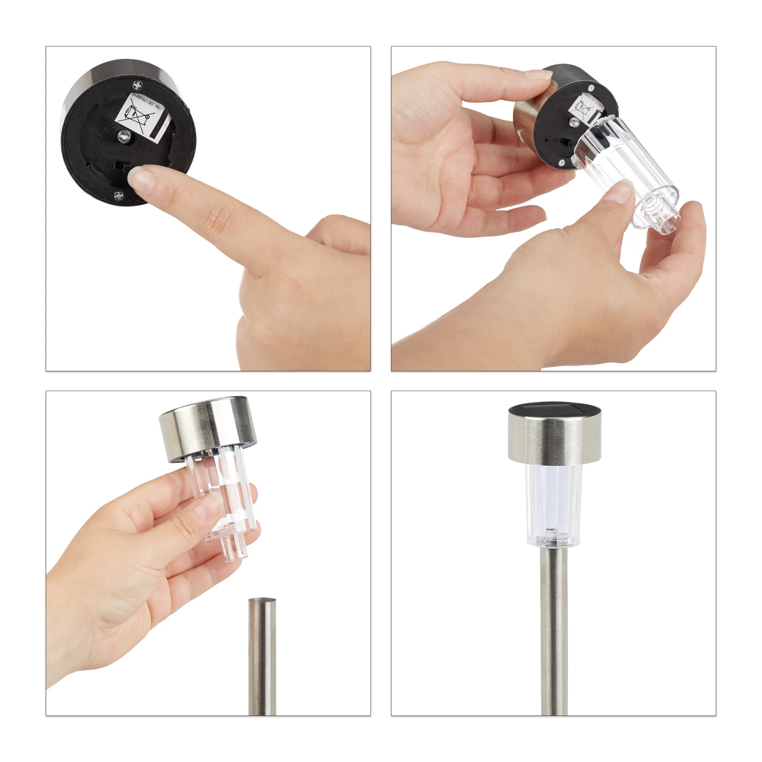 10x Solarleuchte "Farbwechsel" In Silber 7 10x Solarleuchte "Farbwechsel" In Silber – Bild 7