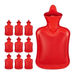 10x Wärmflasche In Rot 15 10x Wärmflasche In Rot -Relaxdays relaxdays 10x warmflasche in rot 7