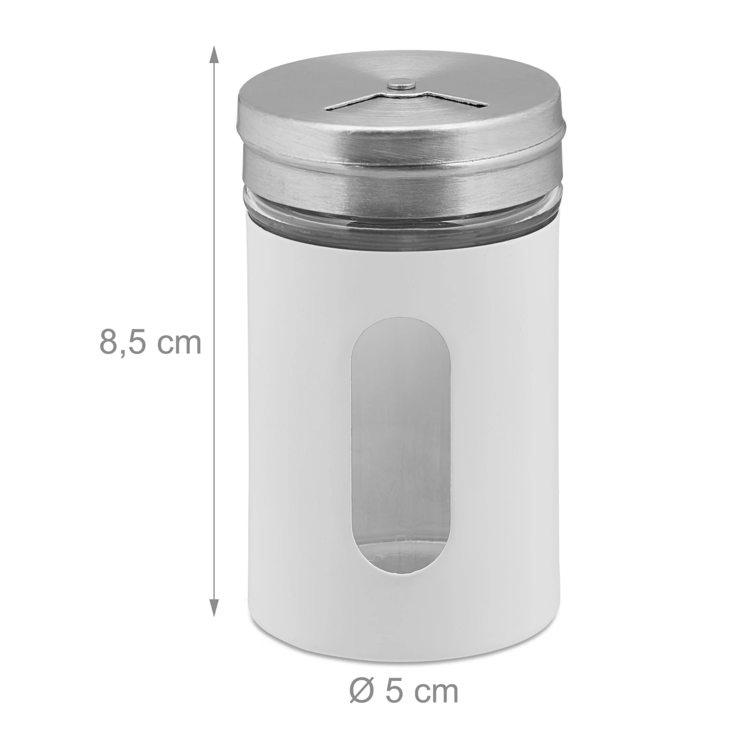 12x Gewürzstreuer In Weiß/ Silber - (H)8,5 X Ø5 Cm 4 12x Gewürzstreuer In Weiß/ Silber - (H)8,5 X Ø5 Cm – Bild 4