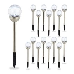 16x Gartenleuchte In Silber