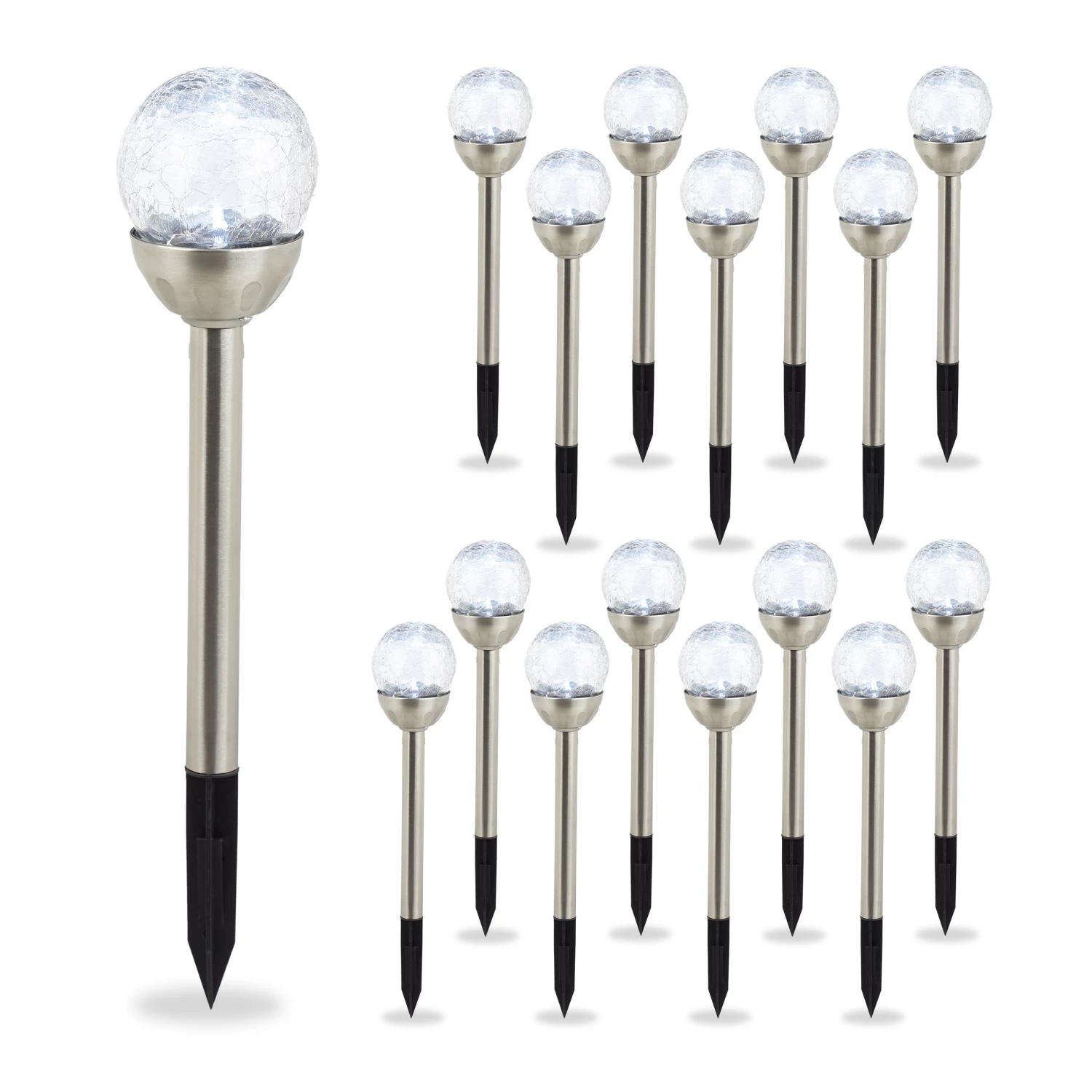 16x Gartenleuchte In Silber 1 16x Gartenleuchte In Silber
