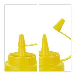 18x Squeezeflasche In Rot/Gelb/Weiß -Relaxdays relaxdays 18x squeezeflasche in rot gelb weiss 5