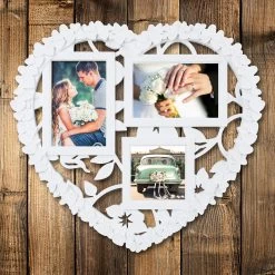 1x Herz Bilderrahmen In Weiß 9 1x Herz Bilderrahmen In Weiß -Relaxdays relaxdays 1x herz bilderrahmen in weiss 2