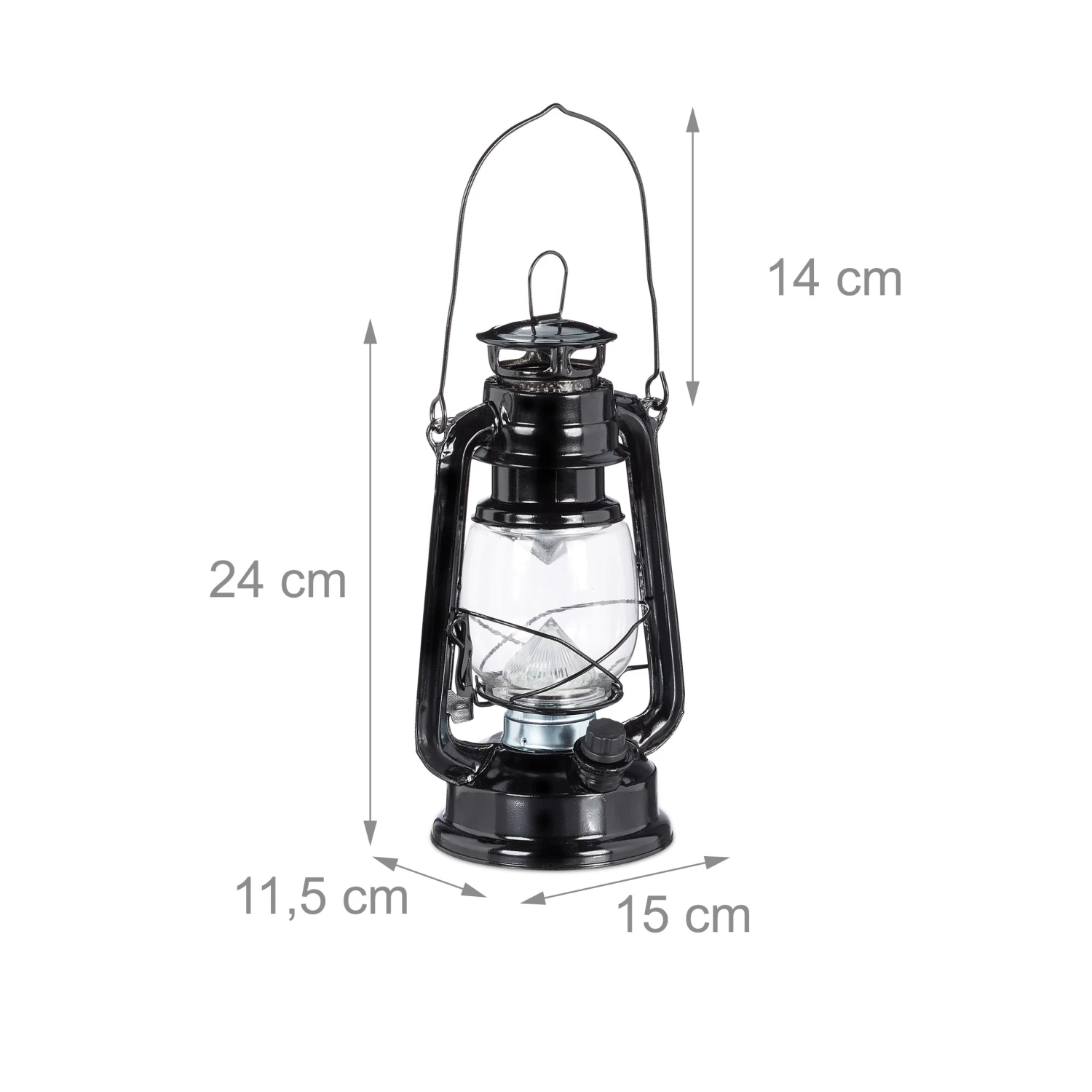 1x LED-Sturmlampe In Schwarz 4 1x LED-Sturmlampe In Schwarz – Bild 4