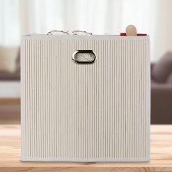 2 X Aufbewahrungskorb In Grau - (B)31 X (H)31 X (T)31 Cm -Relaxdays relaxdays 2 x aufbewahrungskorb in grau b 31 x h 31 x t 31 cm 4