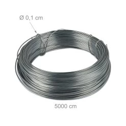 2 X Bindedraht In Silber - (L)50 M X Ø 1 Mm -Relaxdays relaxdays 2 x bindedraht in silber l 50 m x o 1 mm 3