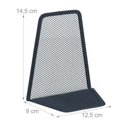 2 X Buchstütze In Anthrazit - (B)9 X (H)14 X (T)12,5 Cm -Relaxdays relaxdays 2 x buchstutze in anthrazit b 9 x h 14 x t 12 5 cm 3