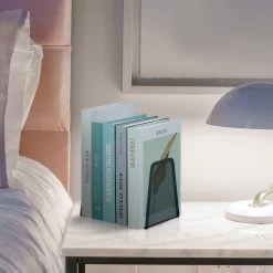 2 X Buchstütze In Anthrazit - (B)9 X (H)14 X (T)12,5 Cm -Relaxdays relaxdays 2 x buchstutze in anthrazit b 9 x h 14 x t 12 5 cm 4