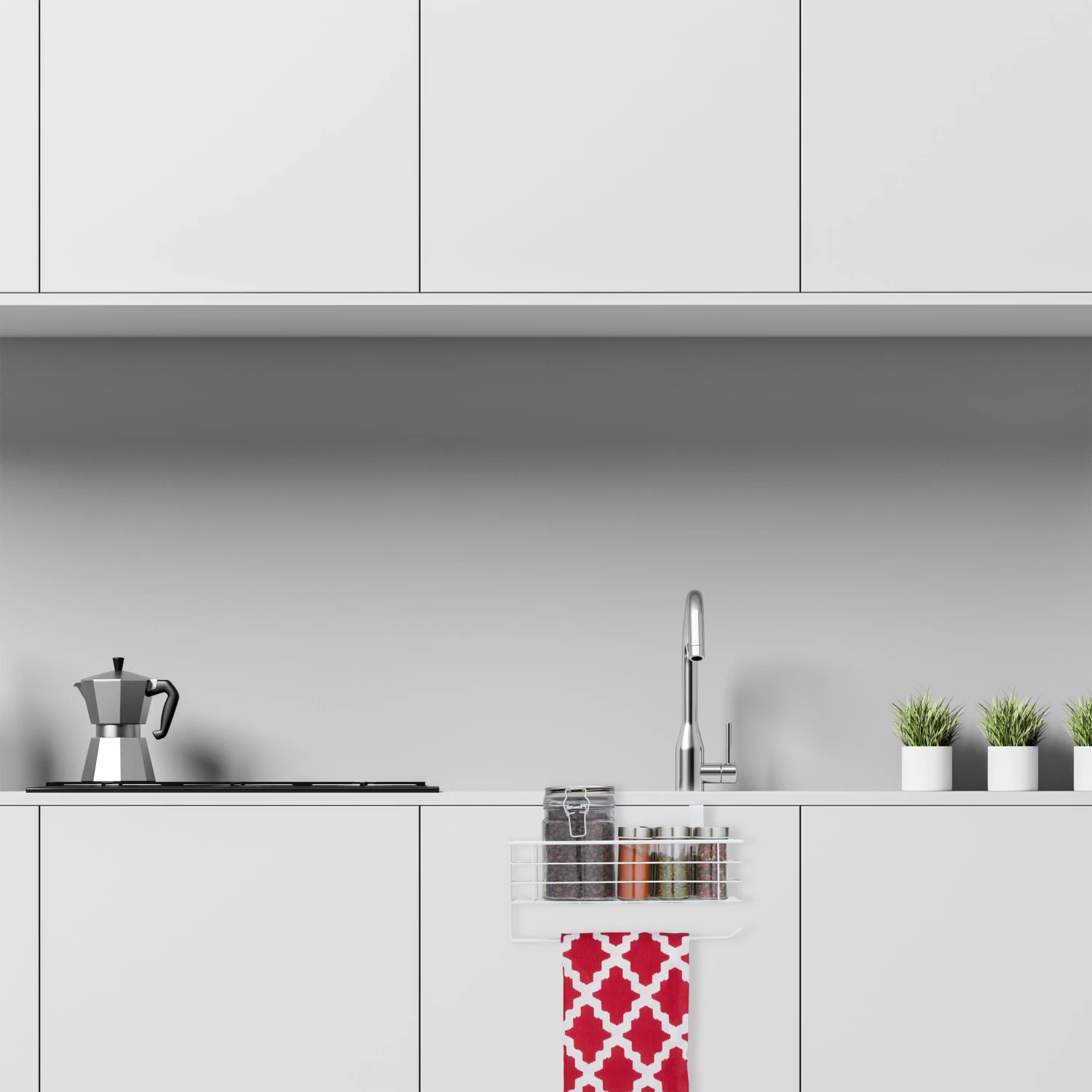 2 X Einhängekorb In Weiß - (B)31x (H)18 X (T)17 Cm 2 2 X Einhängekorb In Weiß - (B)31x (H)18 X (T)17 Cm – Bild 2