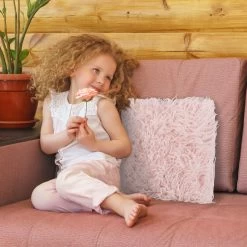 2 X Fellkissen In Rosa - (B)45 X (T)45 Cm -Relaxdays relaxdays 2 x fellkissen in rosa b 45 x t 45 cm 2