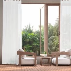 2 X Gardine In Weiß - (B)140 X (H)175 Cm -Relaxdays relaxdays 2 x gardine in weiss b 140 x h 175 cm 4