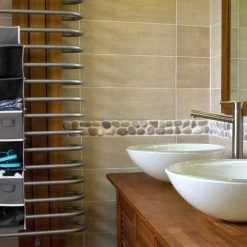 2 X Hängeregal In Beige - (B)14,5 X (H)82 X (T)30 Cm -Relaxdays relaxdays 2 x hangeregal in beige b 14 5 x h 82 x t 30 cm 2