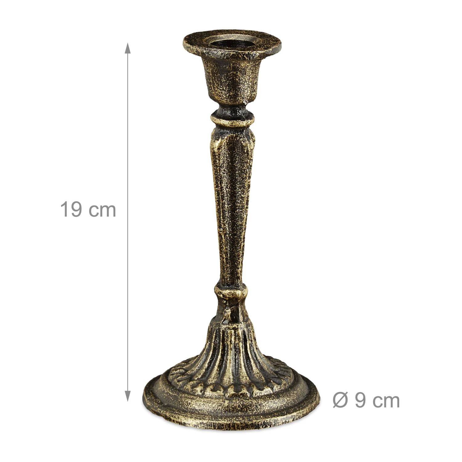 2 X Kerzenständer In Schwarz/ Gold 4 2 X Kerzenständer In Schwarz/ Gold – Bild 4