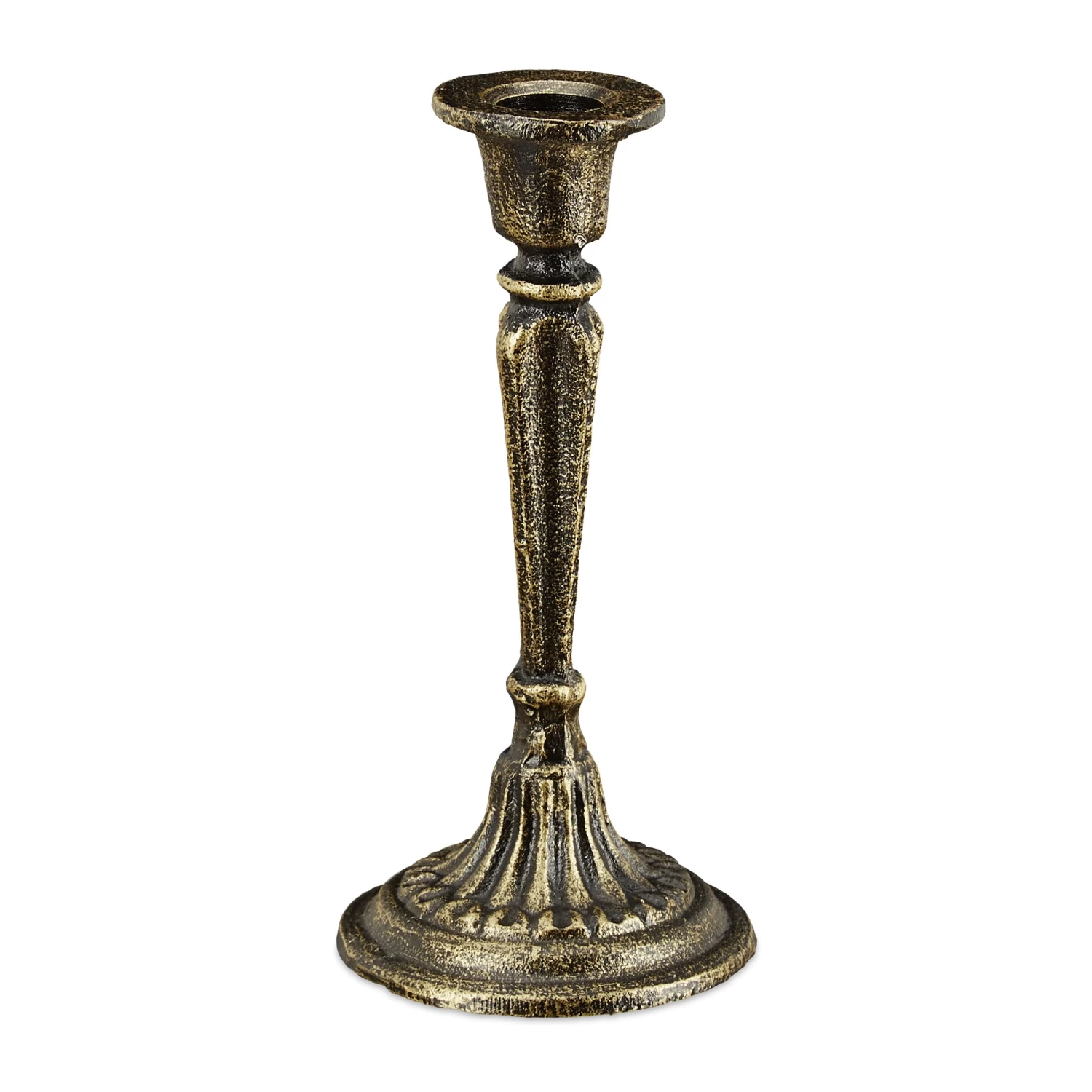 2 X Kerzenständer In Schwarz/ Gold 1 2 X Kerzenständer In Schwarz/ Gold