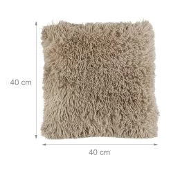 2 X Kissen In Hellbraun -Relaxdays relaxdays 2 x kissen in hellbraun 3