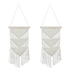 2 X Makramee Wandbehang In Creme - (B)25,5 X (H)70 Cm 15 2 X Makramee Wandbehang In Creme - (B)25,5 X (H)70 Cm -Relaxdays relaxdays 2 x makramee wandbehang in creme b 25 5 x h 70 cm 7
