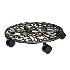 2 X Pflanzenroller In Bronze - Ø 33,5 Cm