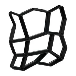 2 X Pflasterform 9 Kammern In Schwarz - (B)35 X (T)35 Cm