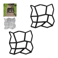 2 X Pflasterform 9 Kammern In Schwarz - (B)35 X (T)35 Cm -Relaxdays relaxdays 2 x pflasterform 9 kammern in schwarz b 35 x t 35 cm 7