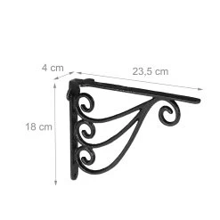 2 X Regalwinkel In Schwarz - (B)4 X (H)23,5 X (T)18 Cm -Relaxdays relaxdays 2 x regalwinkel in schwarz b 4 x h 23 5 x t 18 cm 3