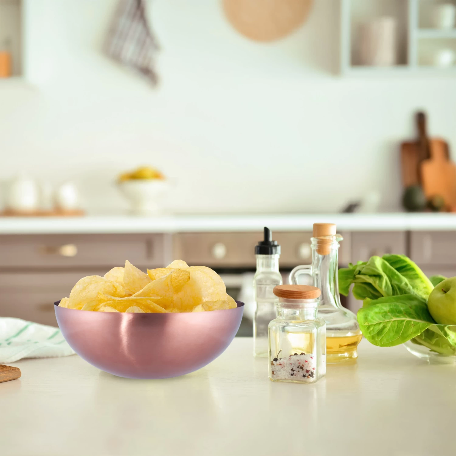 2 X Salatschüssel In Kupfer - (H)12 X Ø 31,5 Cm 2 2 X Salatschüssel In Kupfer - (H)12 X Ø 31,5 Cm – Bild 2