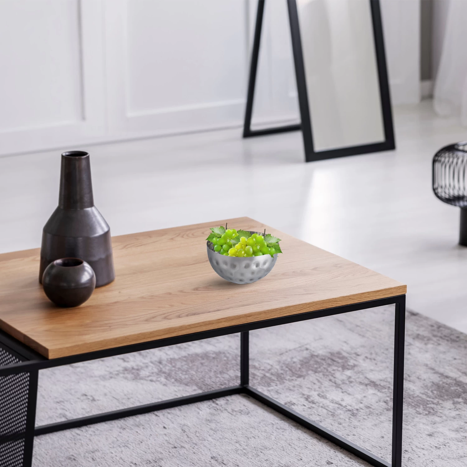 2 X Servierschüssel In Silber - (H)10,5 X Ø 20 Cm 5 2 X Servierschüssel In Silber - (H)10,5 X Ø 20 Cm – Bild 5