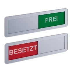 2 X Türschild "Besetzt Frei" In Rot/ Grün 15 2 X Türschild "Besetzt Frei" In Rot/ Grün -Relaxdays relaxdays 2 x turschild besetzt frei in rot grun 7