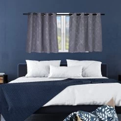 2 X Vorhang "Barock-Muster" In Grau - (B)135 X (H)175 Cm -Relaxdays relaxdays 2 x vorhang barock muster in grau b 135 x h 175 cm 4