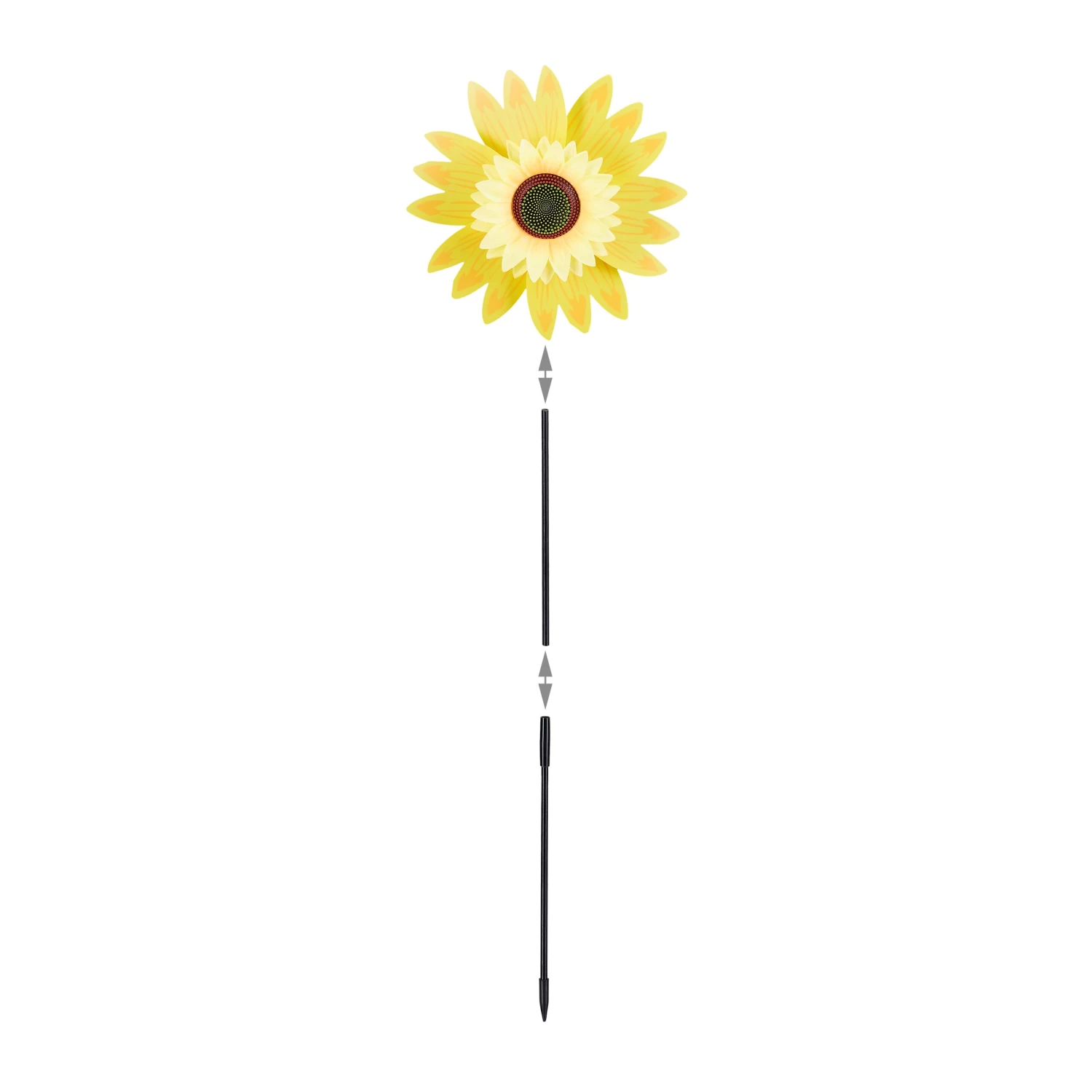 2 X Windrad "Sonnenblume" In Gelb - (B)29 X (H)76 X (T)8 Cm 6 2 X Windrad "Sonnenblume" In Gelb - (B)29 X (H)76 X (T)8 Cm – Bild 6