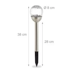 20x Gartenleuchte In Silber -Relaxdays relaxdays 20x gartenleuchte in silber 3