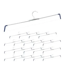 20x Hosenspannbügel In Silber/ Blau -Relaxdays relaxdays 20x hosenspannbugel in silber blau 7