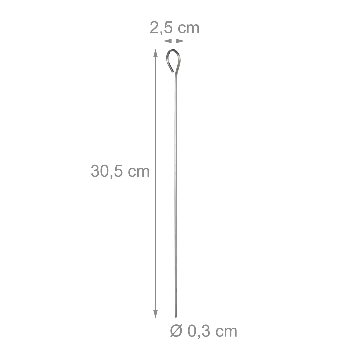 20x Schaschlikspieße In Silber 2 20x Schaschlikspieße In Silber – Bild 2