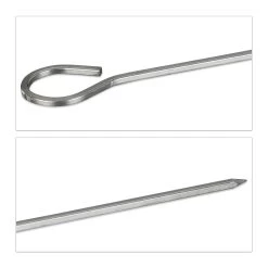 20x Schaschlikspieße In Silber 6 20x Schaschlikspieße In Silber -Relaxdays relaxdays 20x schaschlikspiesse in silber 2