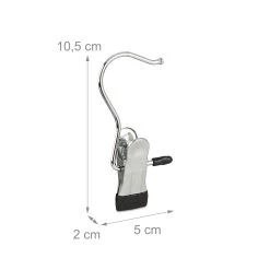 20x Stiefelklammern In Silber/Schwarz -Relaxdays relaxdays 20x stiefelklammern in silber schwarz 3