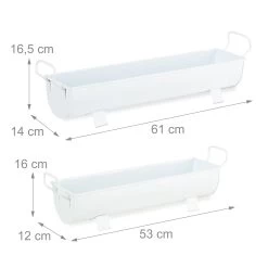 2er-Set: Blumenkasten Dachrinne In Weiß -Relaxdays relaxdays 2er set blumenkasten dachrinne in weiss 3