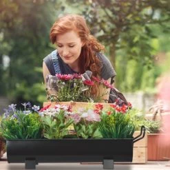 2er-Set: Blumenkasten Dachrinne In Weiß -Relaxdays relaxdays 2er set blumenkasten dachrinne in weiss 4