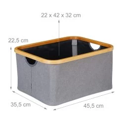 2x Aufbewahrungsbox In Grau - (B)45,5 X (H)22,5 X (T)35,5 Cm 11 2x Aufbewahrungsbox In Grau - (B)45,5 X (H)22,5 X (T)35,5 Cm -Relaxdays relaxdays 2x aufbewahrungsbox in grau b 45 5 x h 22 5 x t 35 5 cm 3