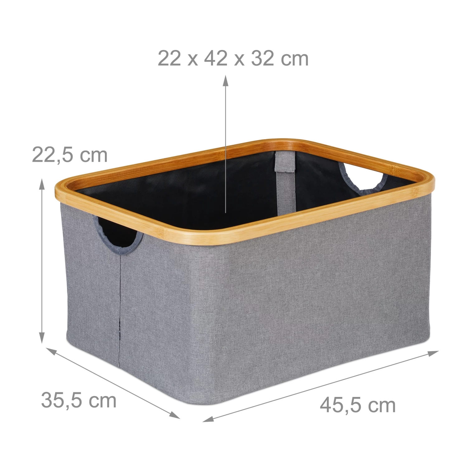 2x Aufbewahrungsbox In Grau - (B)45,5 X (H)22,5 X (T)35,5 Cm 4 2x Aufbewahrungsbox In Grau - (B)45,5 X (H)22,5 X (T)35,5 Cm – Bild 4