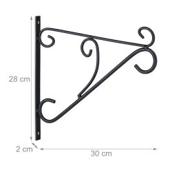 2x Blumenampel Halterung In Schwarz -Relaxdays relaxdays 2x blumenampel halterung in schwarz 3